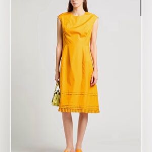 Marni Vibrant Orange Midi Dress